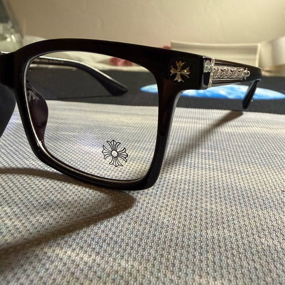 Chrome Hearts Black Glasses with Silver Accents - Picture 6 of 7